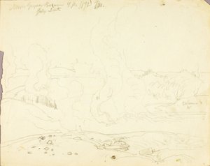 Norris Geyser Basin, Yellowstone Park af Thomas Moran