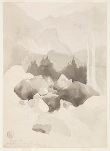 Studie af Ruxton, Colorado af Thomas Moran