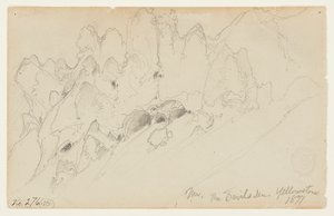 Djævelens hule, Yellowstone af Thomas Moran