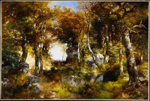 The Woodland Pool, 1909 af Thomas Moran