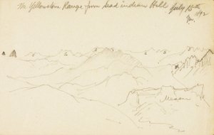 Yellowstone Range fra Dead Indian Hill af Thomas Moran