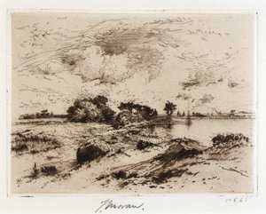 Three Mile Harbor Easthampton, L.I. af Thomas Moran