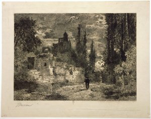 Tusmørke af Thomas Moran