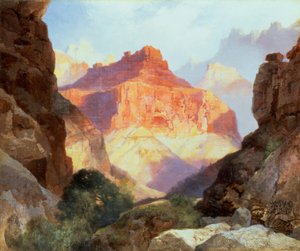 Under den røde mur, Grand Canyon of Arizona, 1917 af Thomas Moran