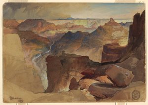 Udsigt fra Powells Plateau, Grand Canyon, Colorado af Thomas Moran