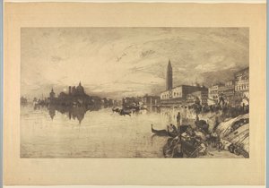 Udsigt over Venedig fra Canal Grande af Thomas Moran