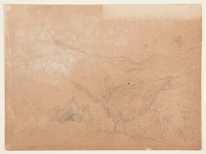 Yellowstone, over Tower Falls af Thomas Moran