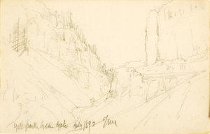 Yellowstone Park, Golden Gate af Thomas Moran