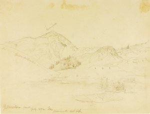 Yellowstone Park, Mammoth Hot Springs af Thomas Moran