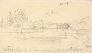 Yellowstone River, nær Rosebud af Thomas Moran