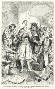 Illustration til Gullivers rejser af Jonathan Swift (gravering) af Thomas Morten