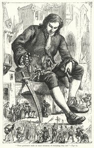 Illustration til Gullivers rejser af Jonathan Swift (gravering)