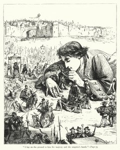 Illustration til Gullivers rejser af Jonathan Swift (gravering) af Thomas Morten