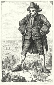 Illustration til Gullivers rejser af Jonathan Swift (gravering)