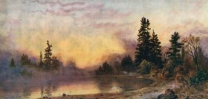 Evening Mists, Muskoka (farvelitografi)