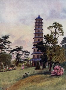 Kew Gardens: The Pagoda (farve litho)
