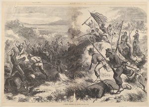 Et sort regiment i aktion fra Harpers Weekly, 14. marts 1863. af Thomas Nast