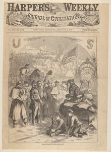 Julemanden i lejren fra Harpers Weekly, 3. januar 1863.