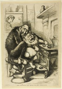 Kattepote, hvad som helst for at få kastanjer af Thomas Nast