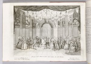 "Han gør dig kysk og ren i din ægtefælles hænder", illustration fra "Figaros ægteskab" af Pierre Augustin Caron de Beaumarchais, 1784