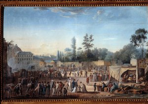 Udsigt over Tuilerierne Place de la Revolution (1789-1799) Udsigt over Tuilerierne og det nuværende Place de la Concorde. Maleri af Thomas Naudet (1778-1810) af Thomas Naudet