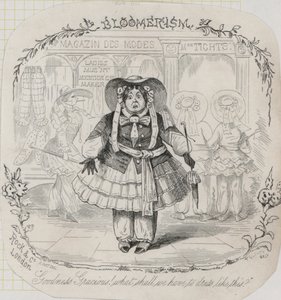 Victoriansk damemode: bloomers (gravering)