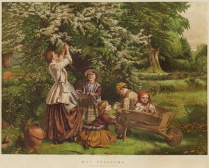 maj blomstrer (chromolitho) af Thomas P. Hall
