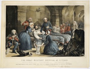 The Great Military Hospital at Scutari, trykt af Stannard und Dixon, 24. februar 1855