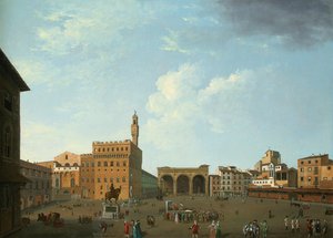 Udsigt over Piazza della Signoria, Firenze