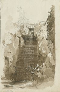 Biddulph - landlig udsigt: pen og vask tegning, 8. juni 1837 (tegning) af Thomas Peploe Wood