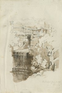 Biddulph - landlig udsigt: blyant- og vasketegning, 8. juni 1837 (tegning) af Thomas Peploe Wood