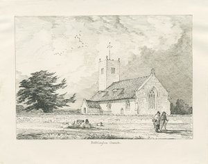 Bobbington Church: pen drawing, 1837dani af Thomas Peploe Wood