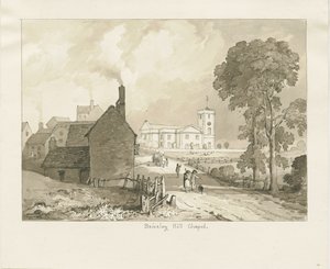 Brierley Hill Chapel: sepia drawing, 1837dani af Thomas Peploe Wood