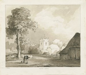 Colton Church: sepia tegning
