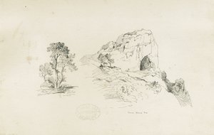 Dovedale - landskab: pen- og blæktegning, nd [1817-1845] (tegning)