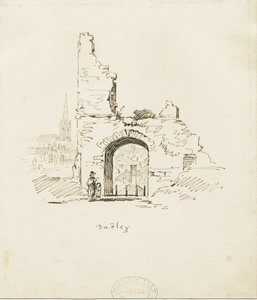 Dudley Castle - The Keep: blyantskitse, nd [1800-tallet] (tegning)