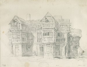 Eccleshall - Biana Hall: blyantstegning, 1835