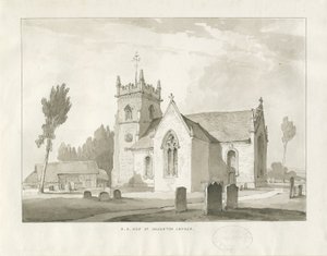 Haughton Church: sepia tegning af Thomas Peploe Wood