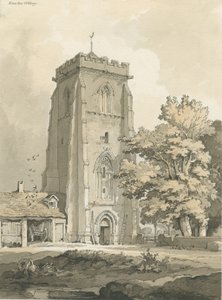 Ranton Abbey [Priory]: pen og vask tegning, nd [?1838] (tegning) af Thomas Peploe Wood