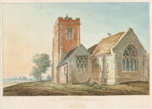 Wychnor Church: akvarelmaleri af Thomas Peploe Wood