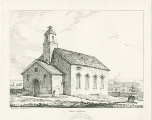 Wolstanton - New Chapel: pen- og blæktegning af Thomas Peploe Wood