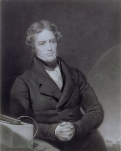 Portræt af Michael Faraday (1791-1867) indgraveret af Henry Cousins (d.1864) c.1841