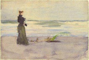 Kvinde på stranden
