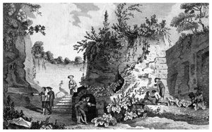 Virgils grav, nær Napoli, Italien, 1788. af Thomas Prattent