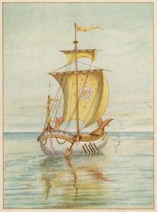 Perseus og Andromeda flyder (farve litho) af Thomas Ralph Spence