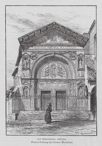 San Bernardino, Perugia (kobberstik) af Thomas Robert Macquoid