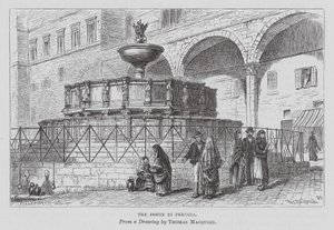 Fonte Di Perugia (kobberstik) af Thomas Robert Macquoid