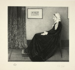 Arrangement i gråt og sort: Portræt af kunstnerens mor, efter Whistler af Thomas Robert Way