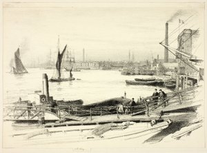West India Dock af Thomas Robert Way