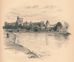 Windsor Castle fra floden, 1902 af Thomas Robert Way